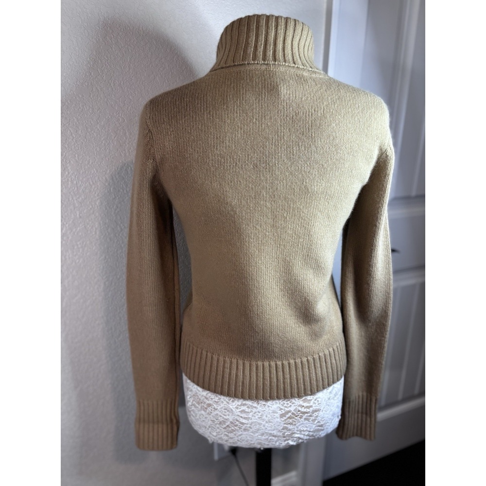 Ralph Lauren Merino Wool Angora Cashmere Tan Mock Neck Turtleneck S Old Money - Picture 4 of 9